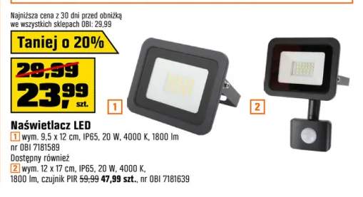 Naświetlacz LED +1 wariant