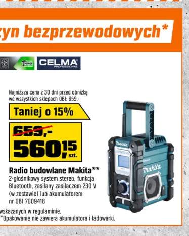 Radio budowlane Makita