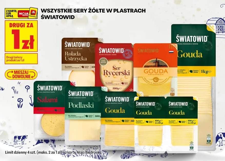 Sery żółte w plastrach Światowid +8 wariantów
