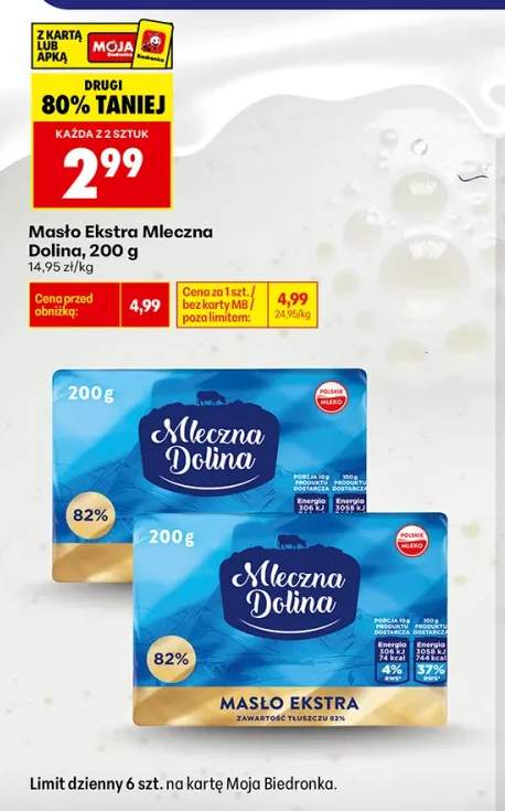 Masło ekstra Mleczna Dolina