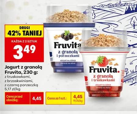 Jogurt z granolą Fruvita z brzoskwiniami +2 warianty