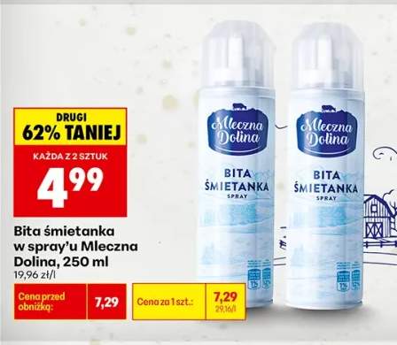 Bita śmietanka w sprayu Mleczna Dolina