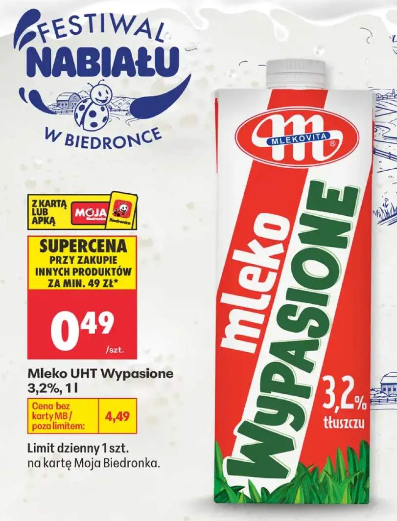 Mleko UHT Wypasione Mlekovita 3,2%