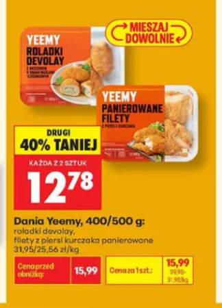 Dania Yeemy filety z piersi kurczaka panierowane +1 wariant