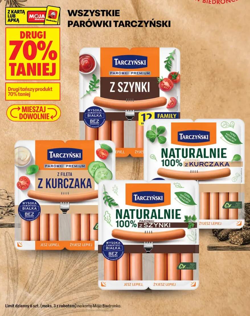 Parówki Tarczyński +4 warianty