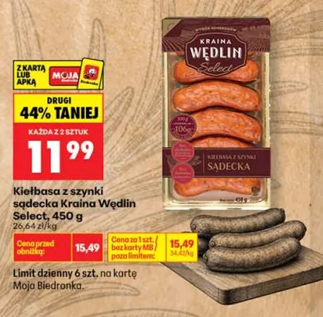 Kiełbasa z szynki sądecka Kraina Wędlin Select
