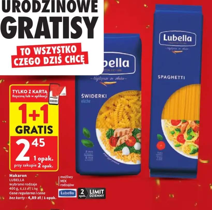 Makaron Lubella spaghetti +1 wariant