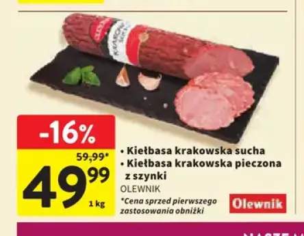 Kiełbasa krakowska sucha Olewnik +1 wariant