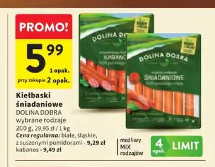 Kiełbaski śniadaniowe białe Dolina Dobra +3 warianty