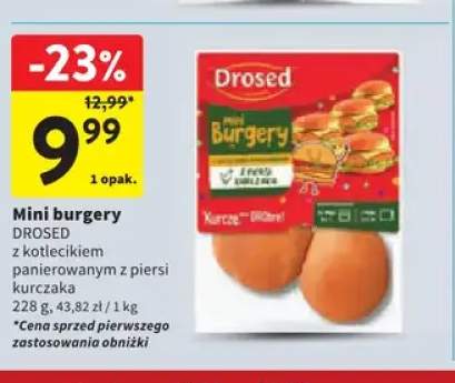 Mini burgery z kotlecikiem panierowanym z piersi kurczaka Drosed