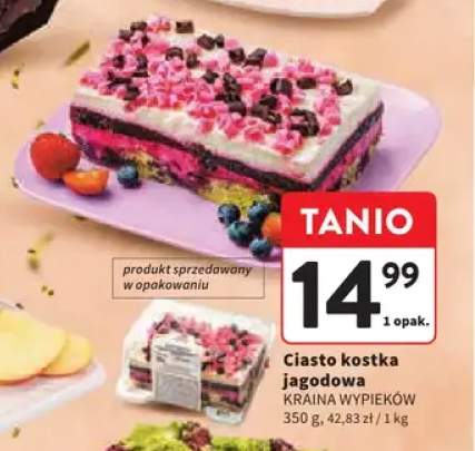 Ciasto kostka jagodowa Kraina Wypieków