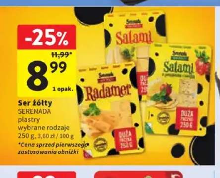 Ser żółty w plastrach Radamer Serenada +1 wariant