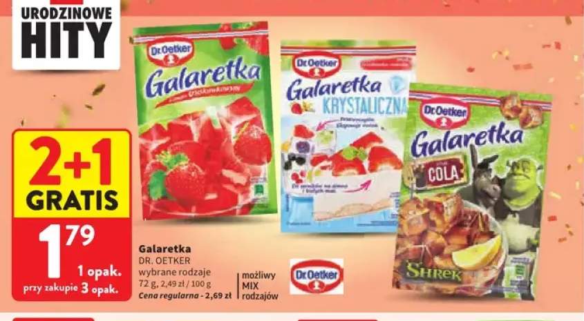 Galaretka truskawkowa Dr. Oetker +2 warianty