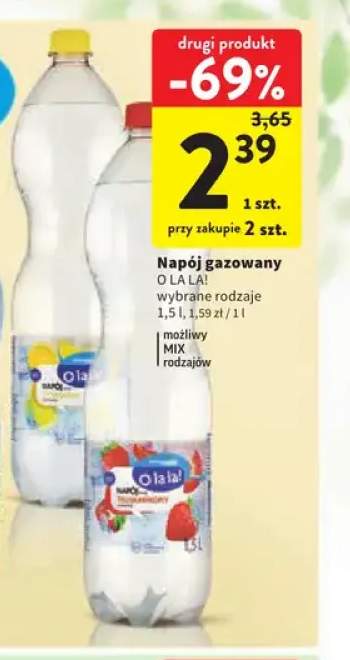 Napój gazowany truskawkowy O la la! +1 wariant