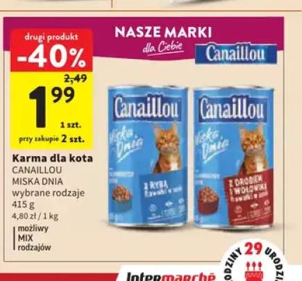 Karma dla kota Canaillou Miska Dnia z rybą +1 wariant