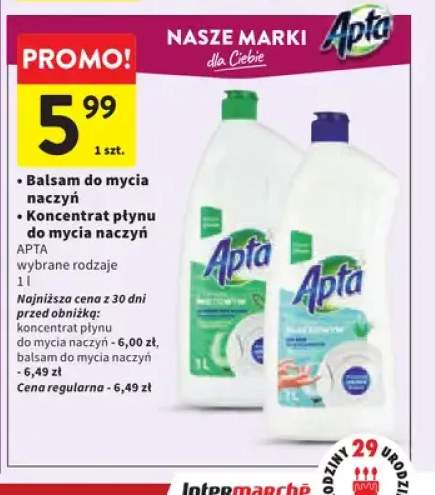 Balsam do mycia naczyń Apta +1 wariant