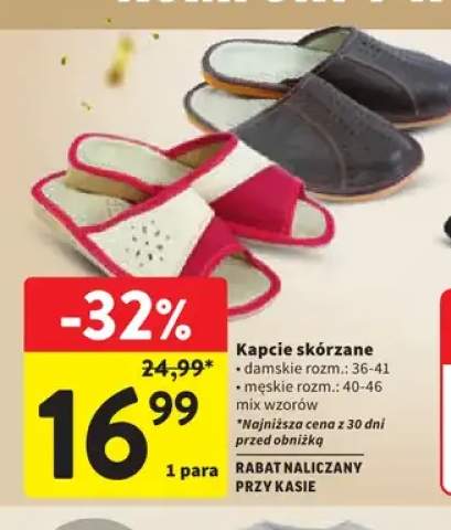 Kapcie skórzane