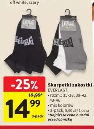 Skarpetki zakostki Everlast 3-pak