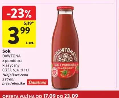 Sok z pomidora klasyczny Dawtona