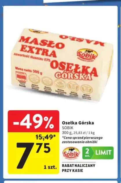 Masło Osełka Górska Sobik