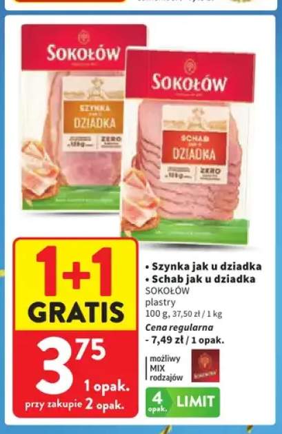 Szynka jak u dziadka w plastrach Sokołów +1 wariant