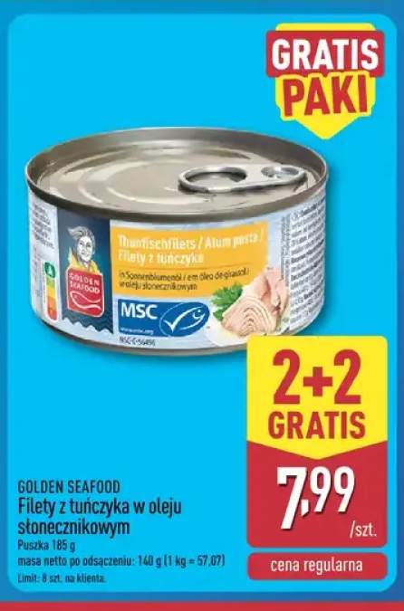 Filety z tuńczyka w oleju słonecznikowym Golden Seafood