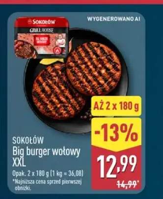 Big burger wołowy XXL 2-pak Sokołów