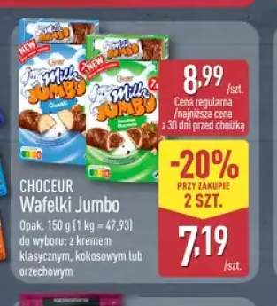 Wafelki Jumbo z kremem klasycznym Choceur +2 warianty