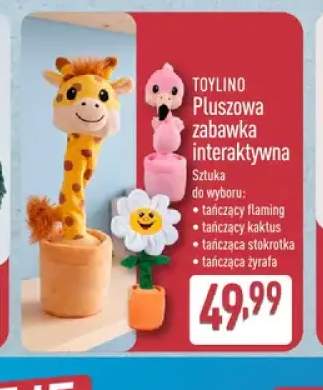 Pluszowa zabawka interaktywna tańczący kaktus Toylino +3 warianty