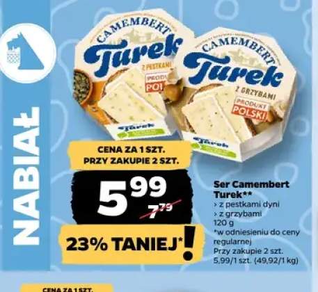 Ser Camembert Turek z pestkami dyni +1 wariant