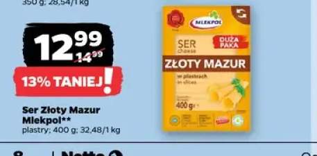 Ser w plastrach Złoty Mazur Mlekpol