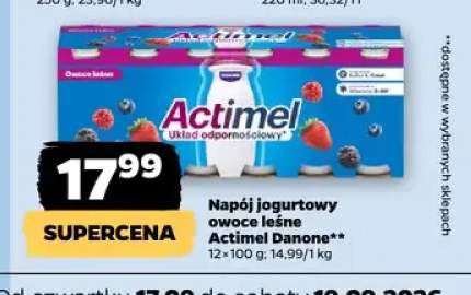 Napój jogurtowy owoce leśne Actimel Danone 12-pak 100 g