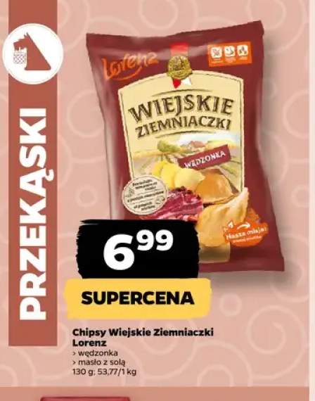 Chipsy Wiejskie Ziemniaczki wędzonka Lorenz +1 wariant