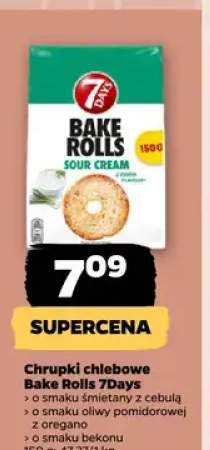 Chrupki chlebowe Bake Rolls 7Days o smaku śmietany z cebulą +2 warianty