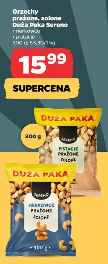 Orzechy prażone solone pistacje Duża Paka Sereno +1 wariant