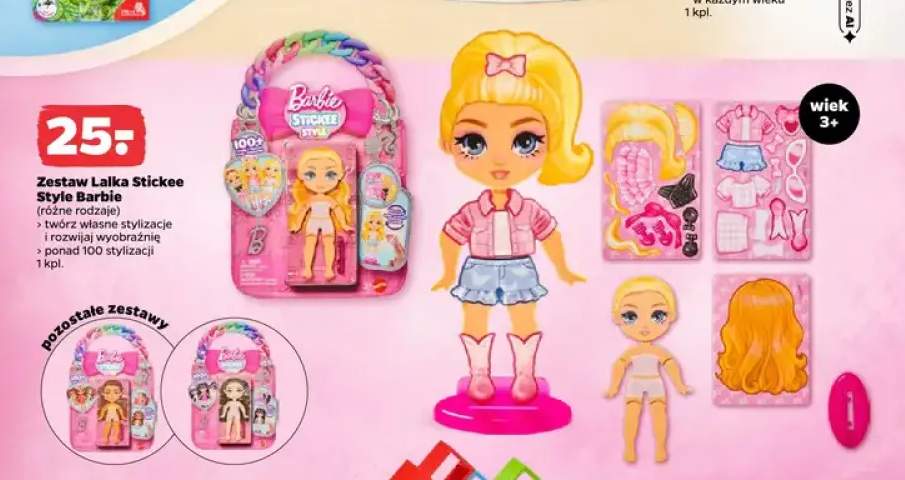 Zestaw Lalka Stickee Style Barbie