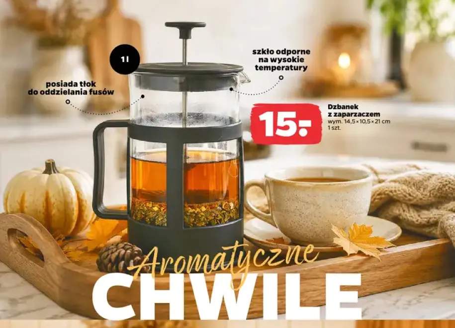Dzbanek z zaparzaczem 1 l
