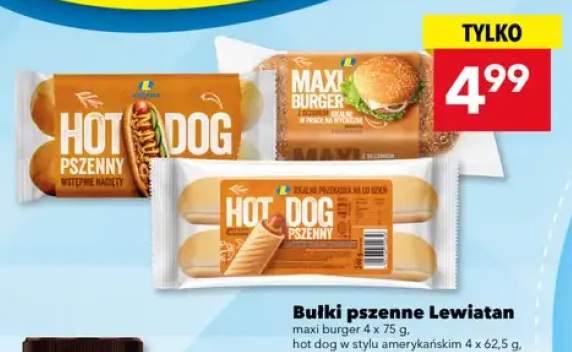 Bułki pszenne maxi burger Lewiatan +2 warianty