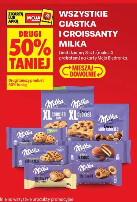 Ciastka i croissanty Milka +8 wariantów
