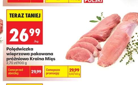 Polędwiczka wieprzowa pakowana próżniowo Kraina Mięs