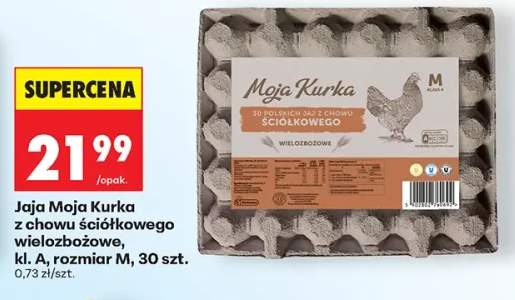 Jajka kurze Moja Kurka z chowu ściółkowego wielozbożowe rozmiar M