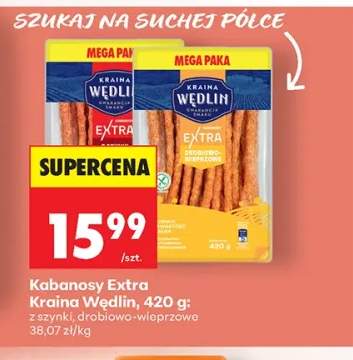 Kabanosy Extra Kraina Wędlin z szynki +1 wariant
