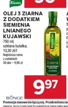 Olej rzepakowy 3 ziarna z dodatkiem siemienia lnianego Kujawski