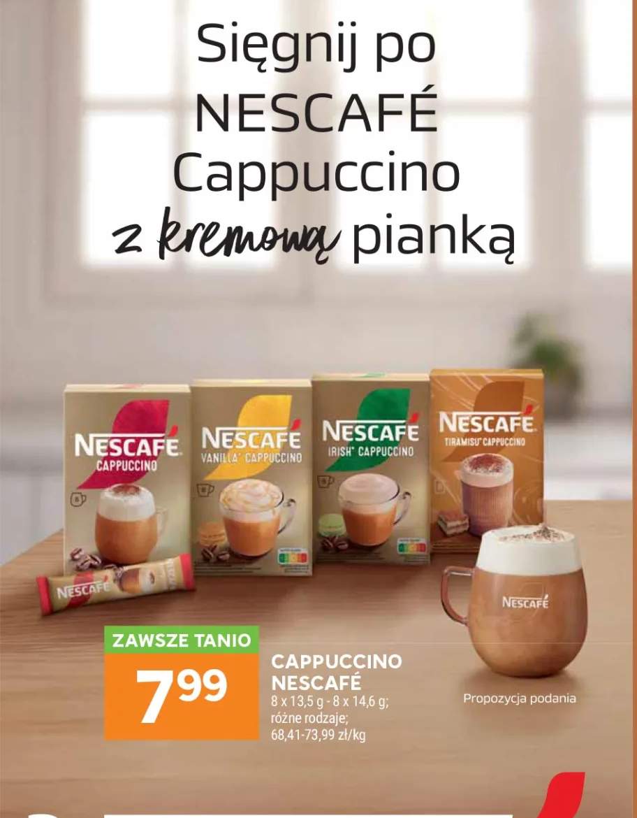 Kawa rozpuszczalna Cappuccino Nescafé Vanilla +3 warianty