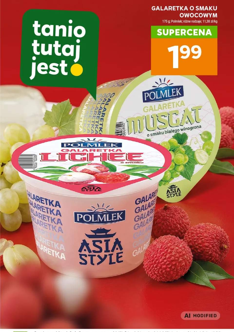 Galaretka o smaku owocowym Lichee Polmlek +1 wariant