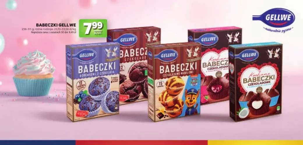 Babeczki borówkowe z czekoladą Gellwe +4 warianty