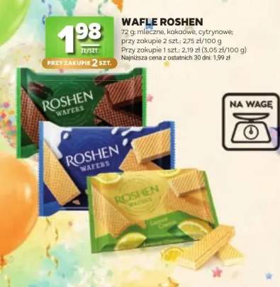 Wafle Roshen mleczne +2 warianty