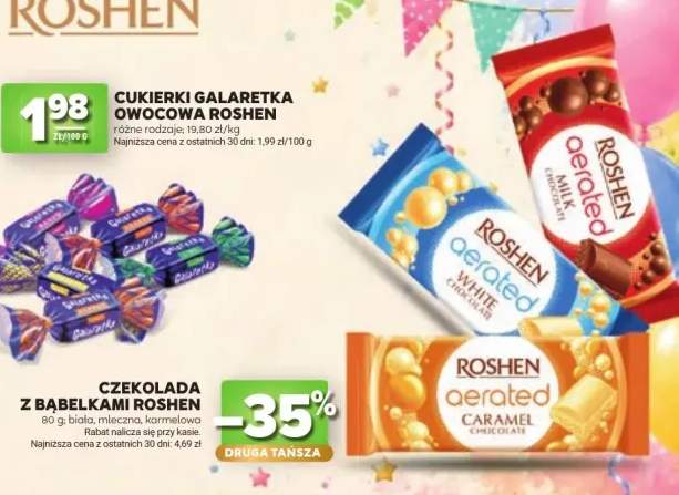 Czekolada z bąbelkami Roshen biała +2 warianty
