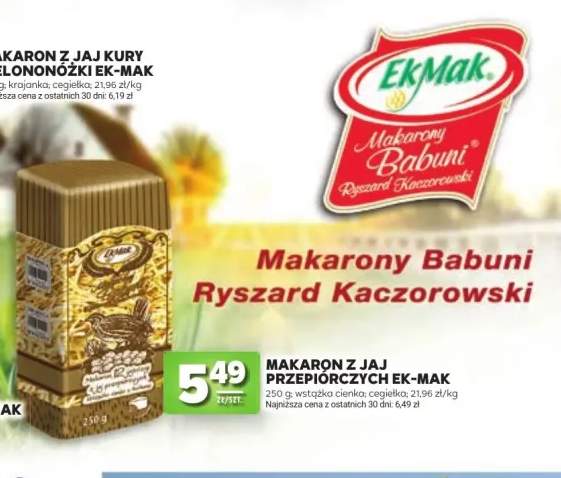 Makaron z jaj przepiórczych wstążka cienka cegiełka Ek-Mak