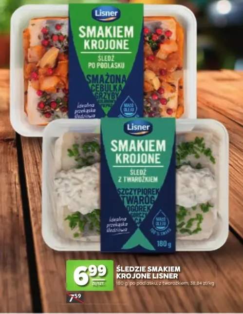 Śledzie Smakiem Krojone z twarożkiem Lisner +1 wariant
